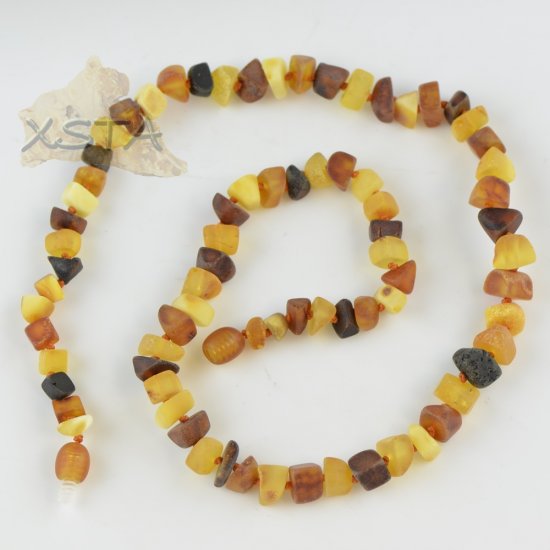 Raw Baltic amber necklace for adults